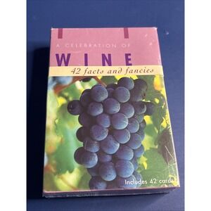 A Celebration Of Wine 42 Facts And Fancies Card Deck Educational Sealed